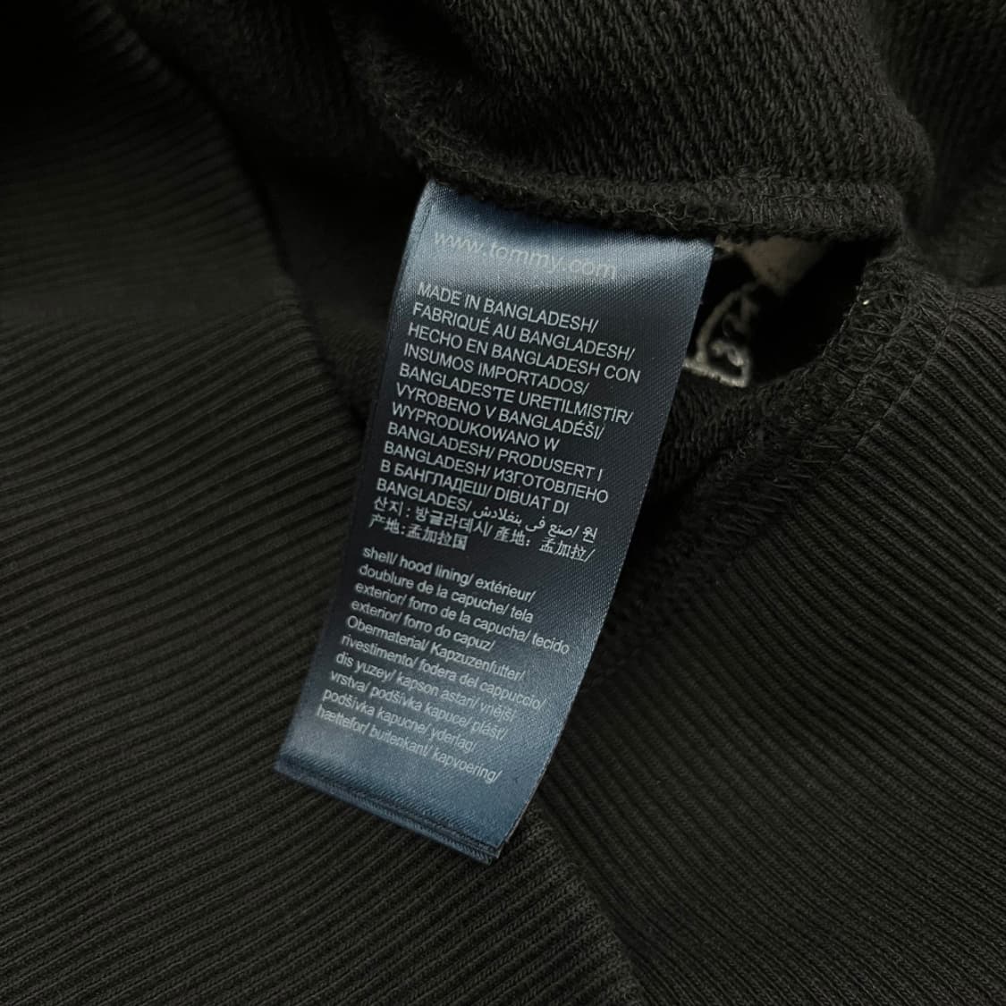 타미힐피거 진스 로고패턴 블랙 후드 L 상품이미지6