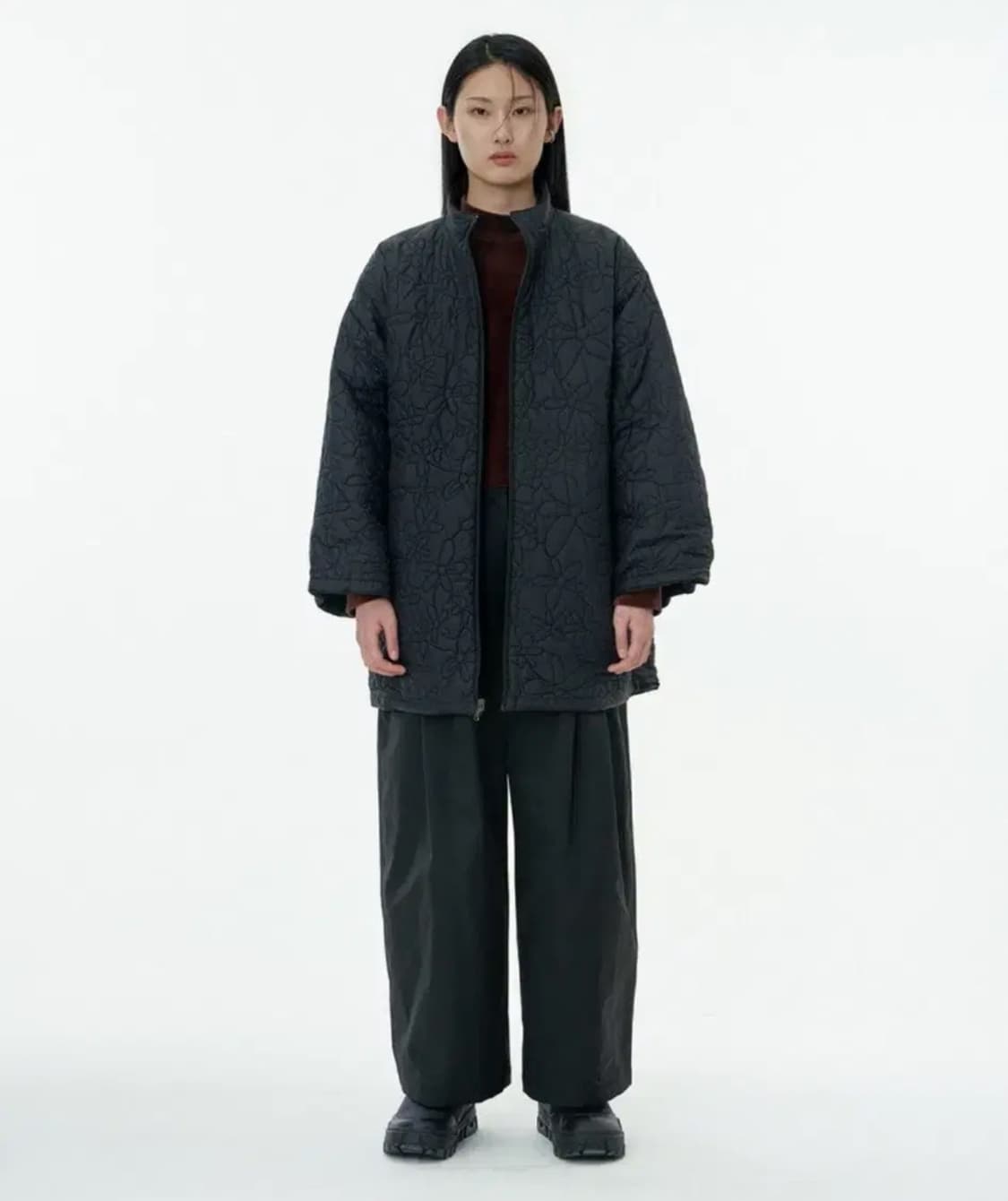 아모멘토 리버시블 플라워 퀼팅 퀼티드 메모리 점퍼 M 상품이미지2