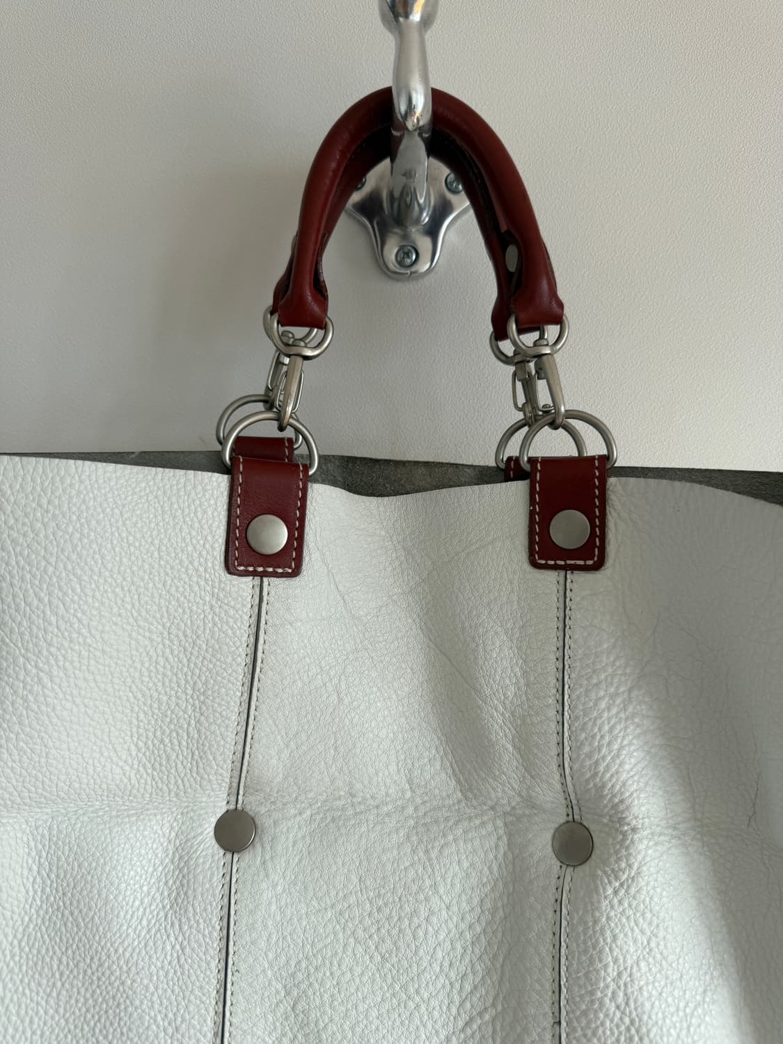 Pre owned 레더 토트백 상품이미지4