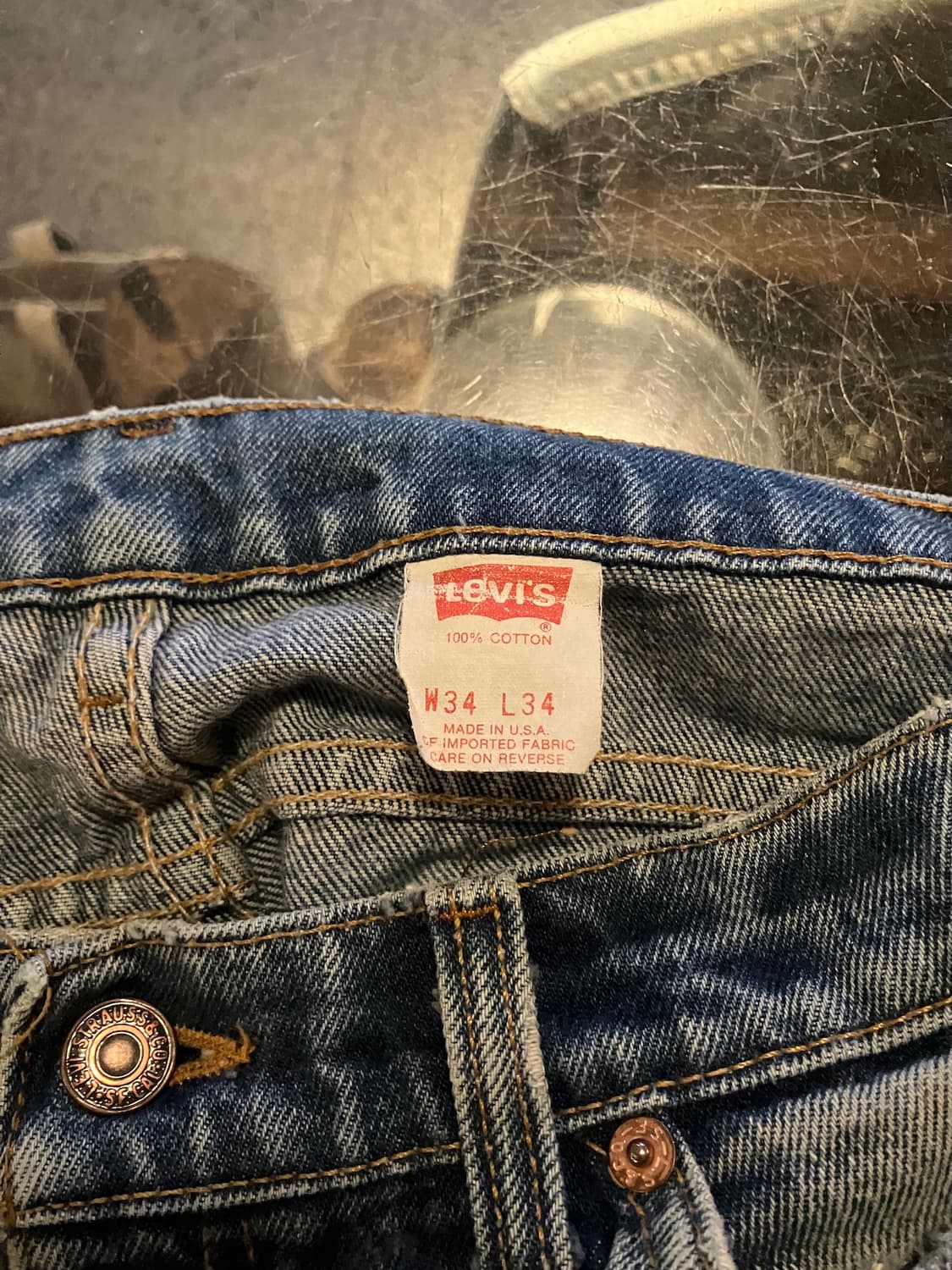 90s USA Levis 505 Orange Tab Denim Pants 상품이미지9