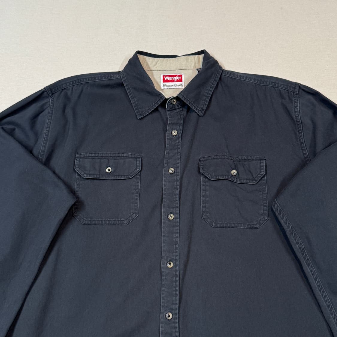 XL) Wrangler 랭글러 투포켓 워크웨어 코튼 셔츠 블랙 W4 상품이미지3