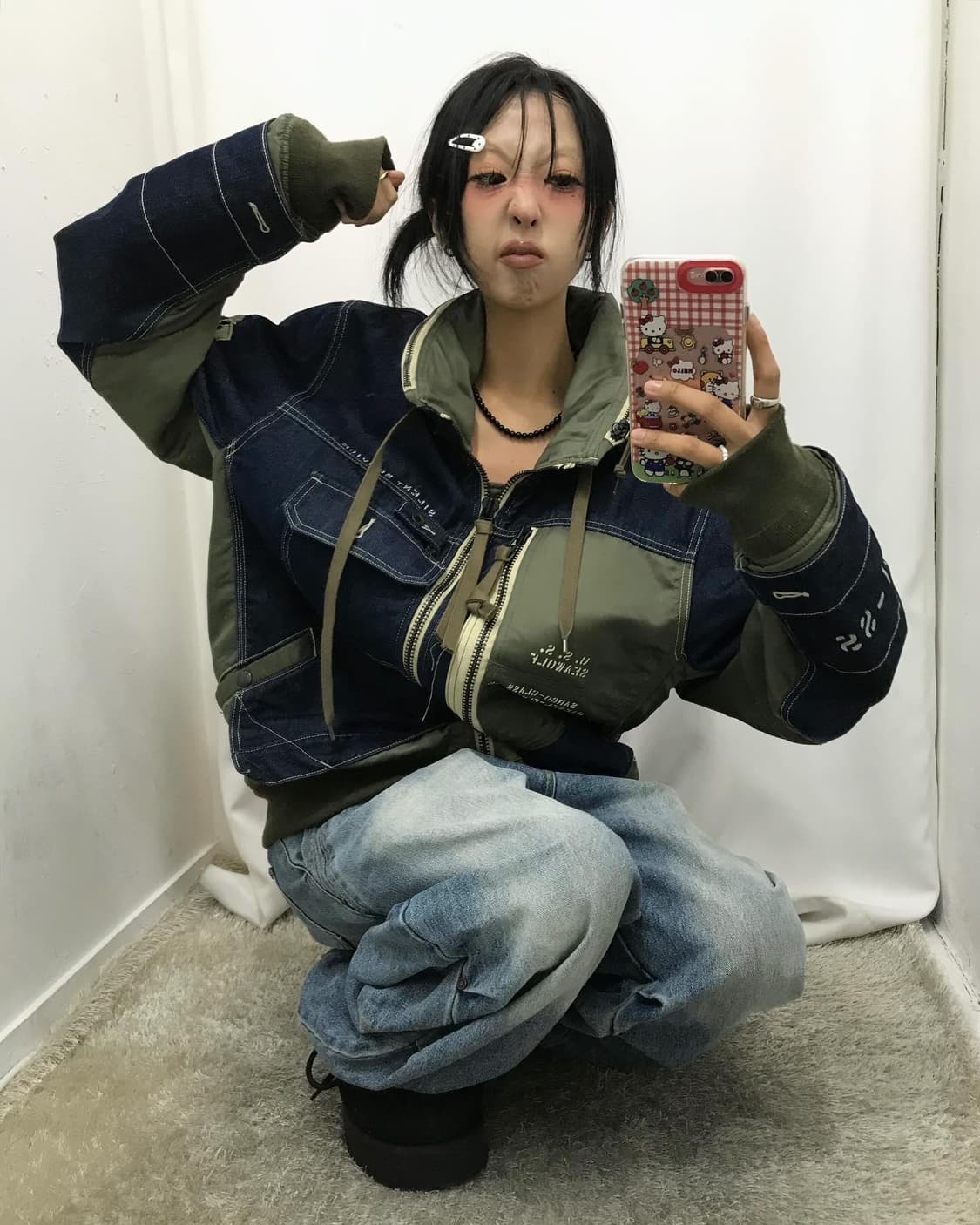 Avirex Type Blue Denim Ma-1 JK 상품이미지1