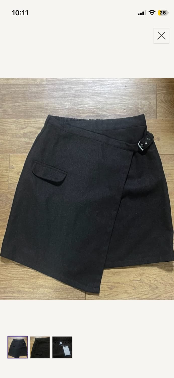 브라운 랩 스커트 상품이미지1