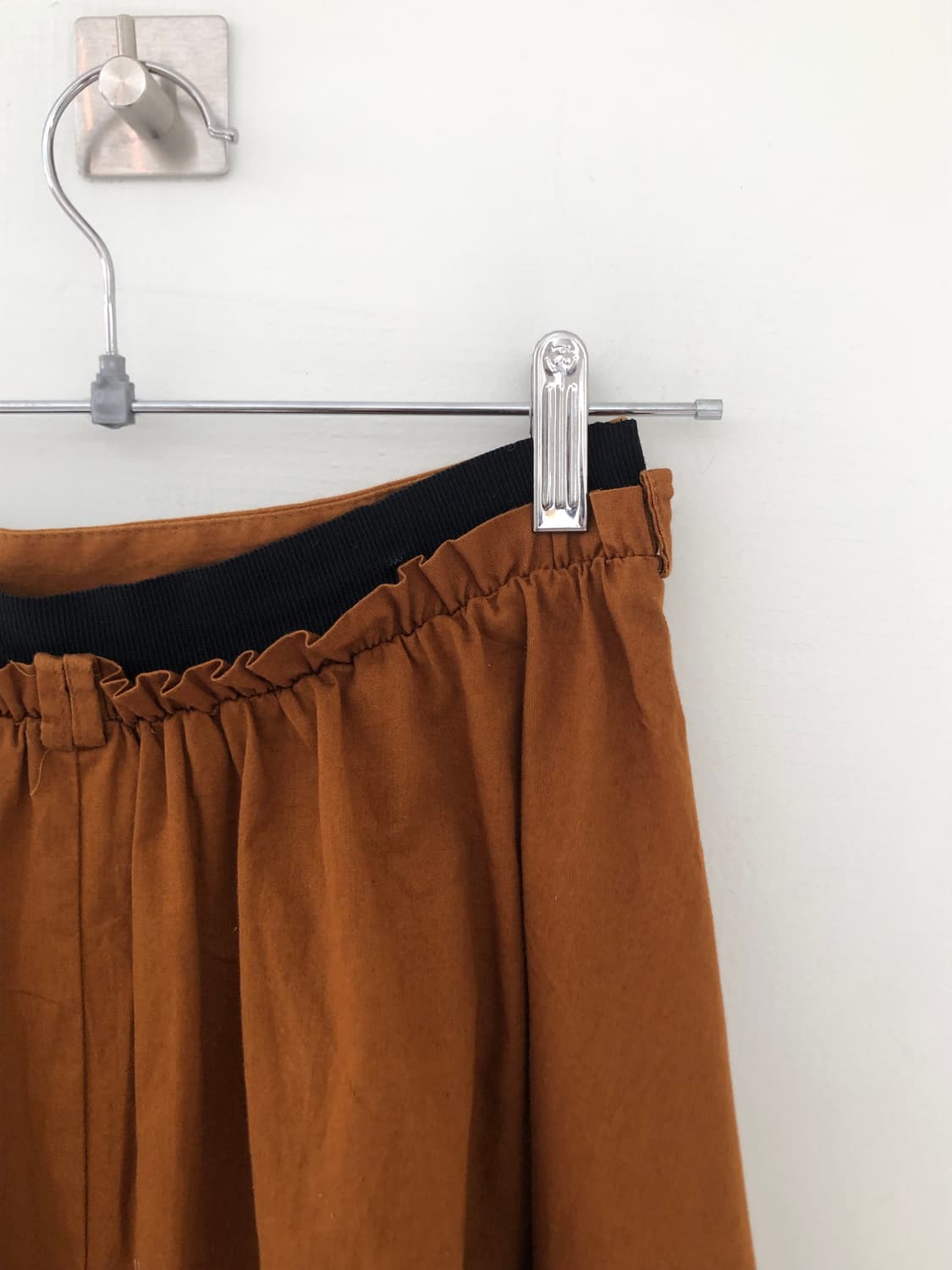 일본빈티지 카멜 핀턱 미디스커트 상품이미지7