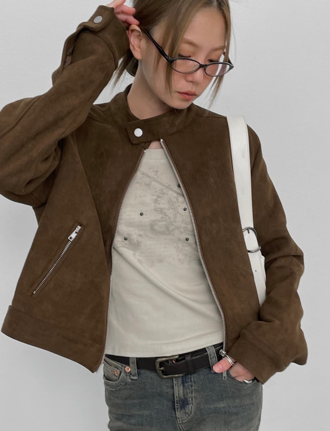 현재 품절) 블랙업 월너트 스웨이드 자켓 브라운 상품이미지3