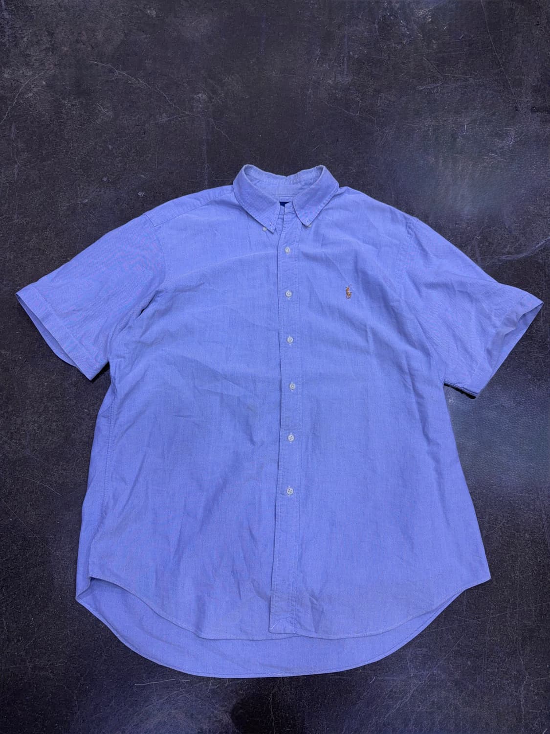 폴로 랄프로렌 컬러 포니 자수 클래식핏 옥스포드 반팔셔츠 XL 상품이미지1