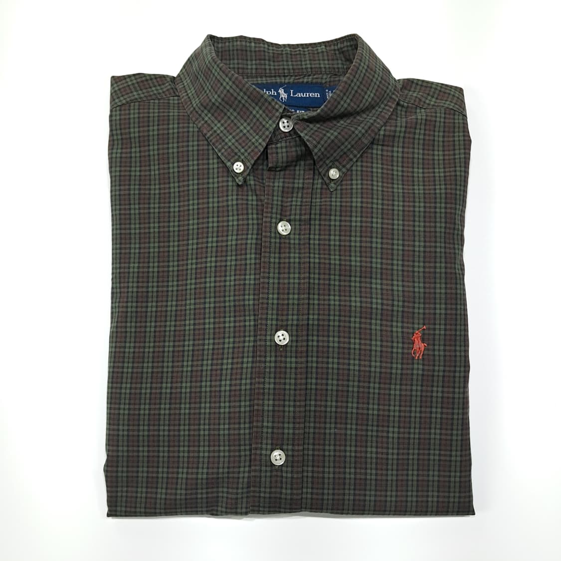 CL243 L 폴로 인도판 면 포니 그린 타탄체크 셔츠 남방 상품이미지7