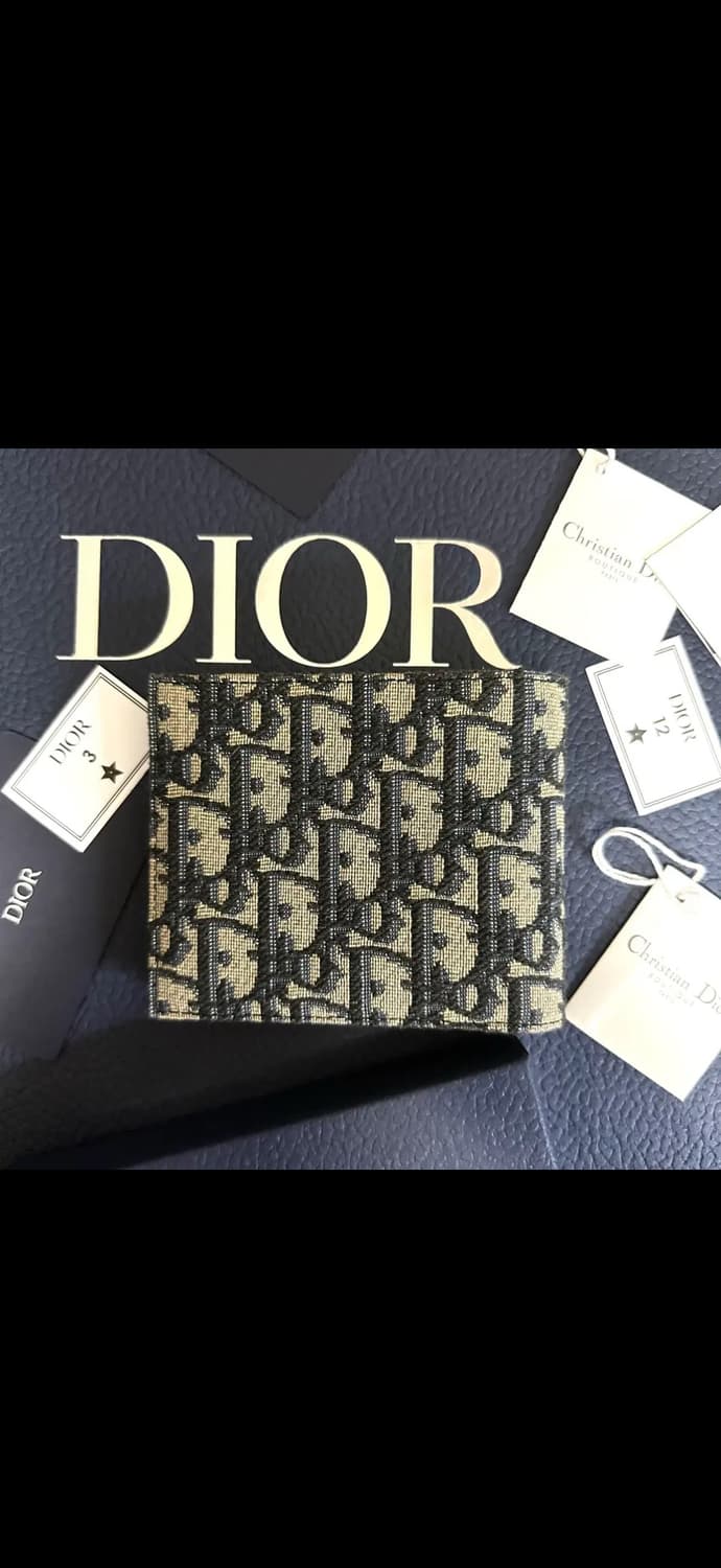 [S+급/크림판] 디올 오블리크 반지갑 베이지 상품이미지1