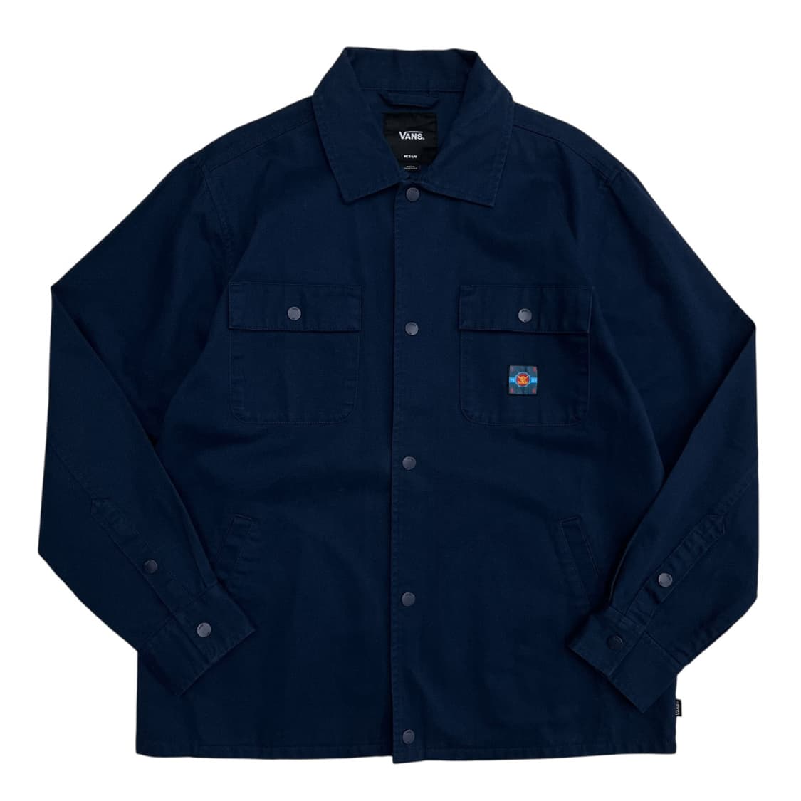 반스 네이비 백로고 셔츠자켓 M 상품이미지3