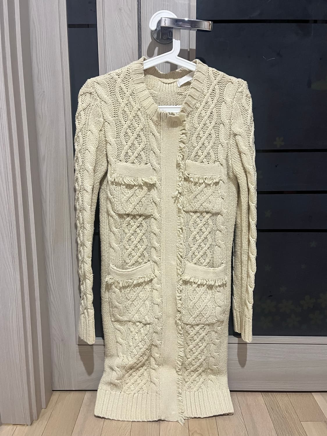 여성 롱 니트집업 상품이미지1