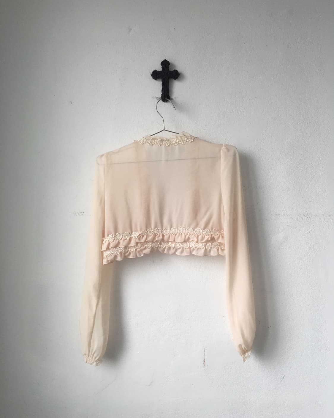 Frill point open cardigan 상품이미지3