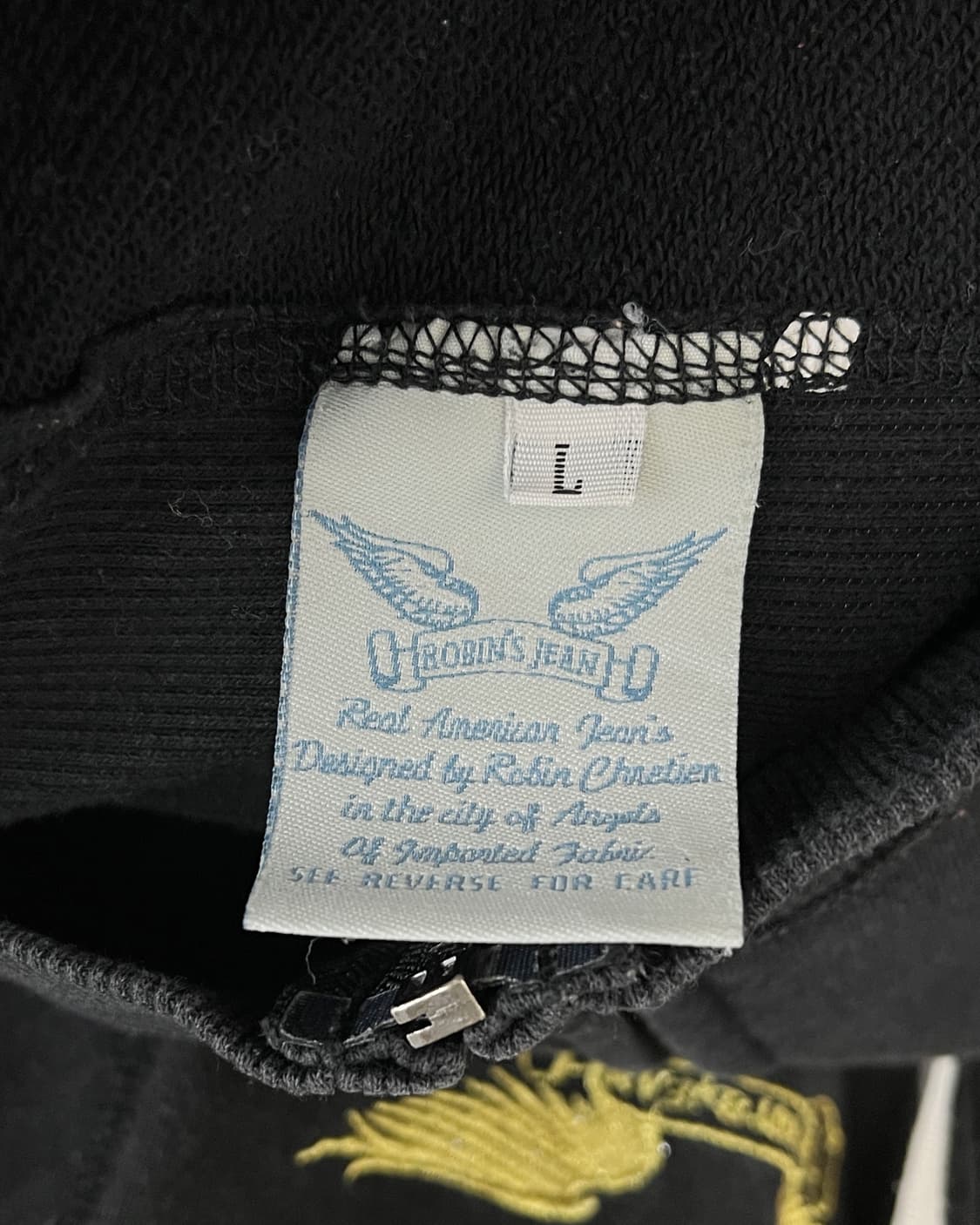 로빈스진 골드윙 블랙 후드집업 상품이미지10