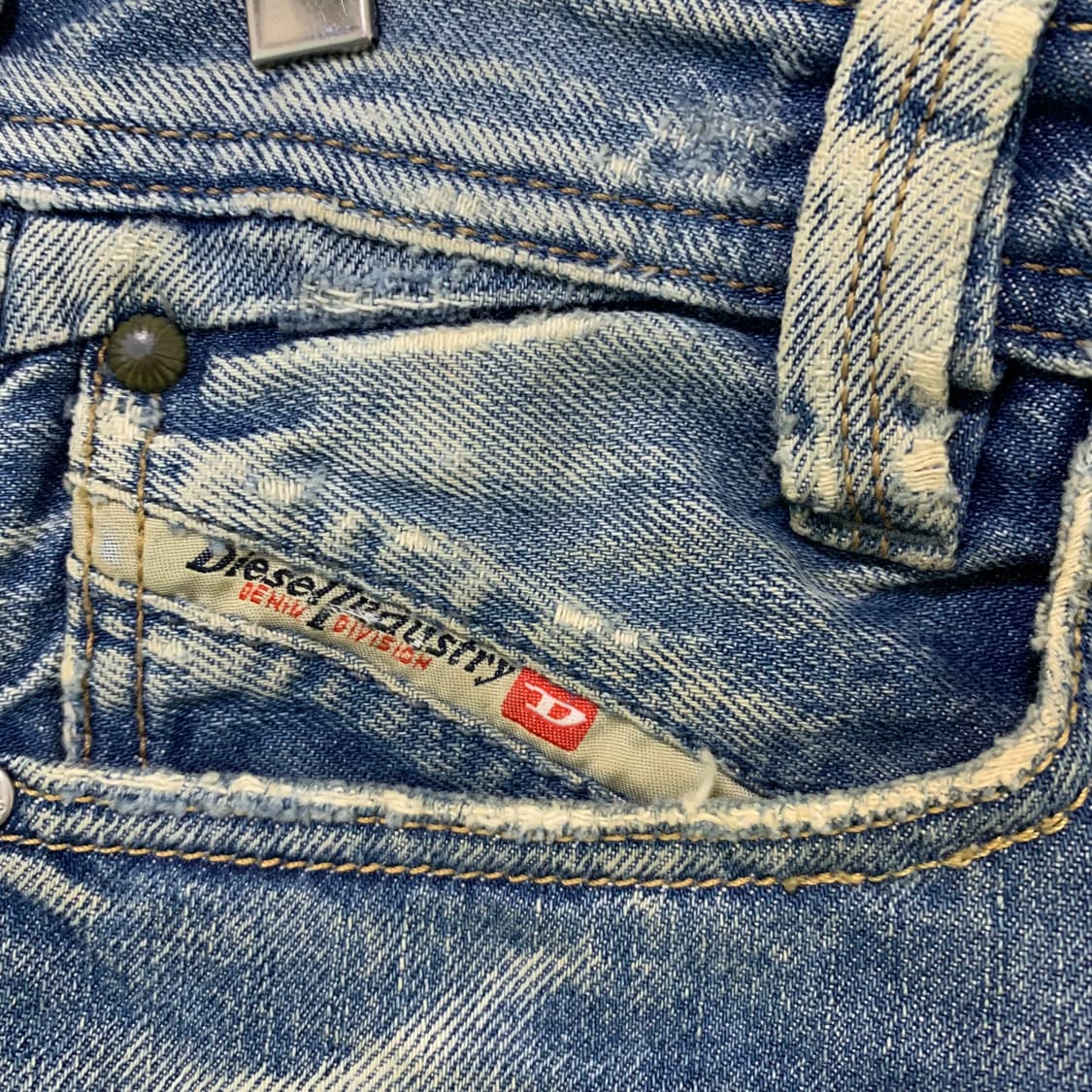 디젤 빈티지 지퍼 포켓 워싱 데님 팬츠 청바지 29-30인치 y2k  상품이미지5