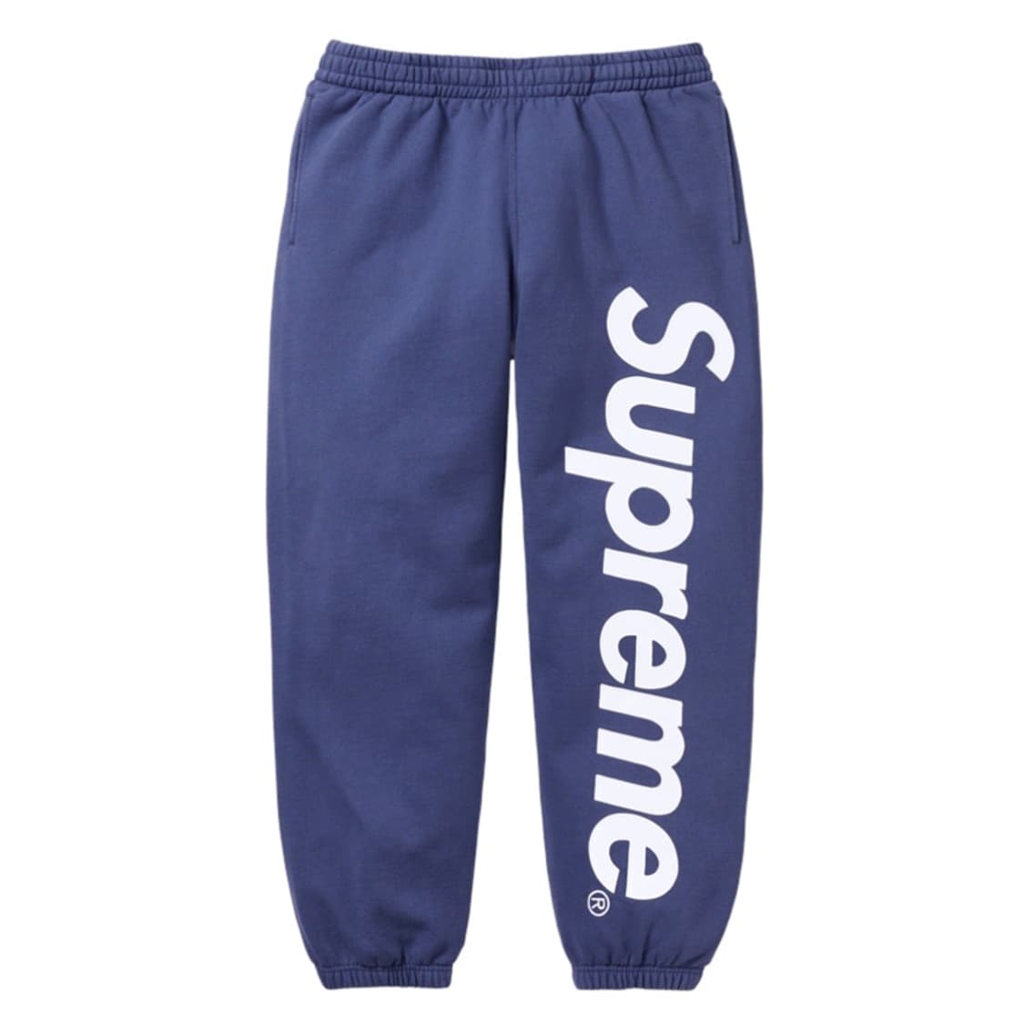 슈프림 사틴 아플리케 스웨트팬츠 워시드 네이비 - 23FW 상품이미지1