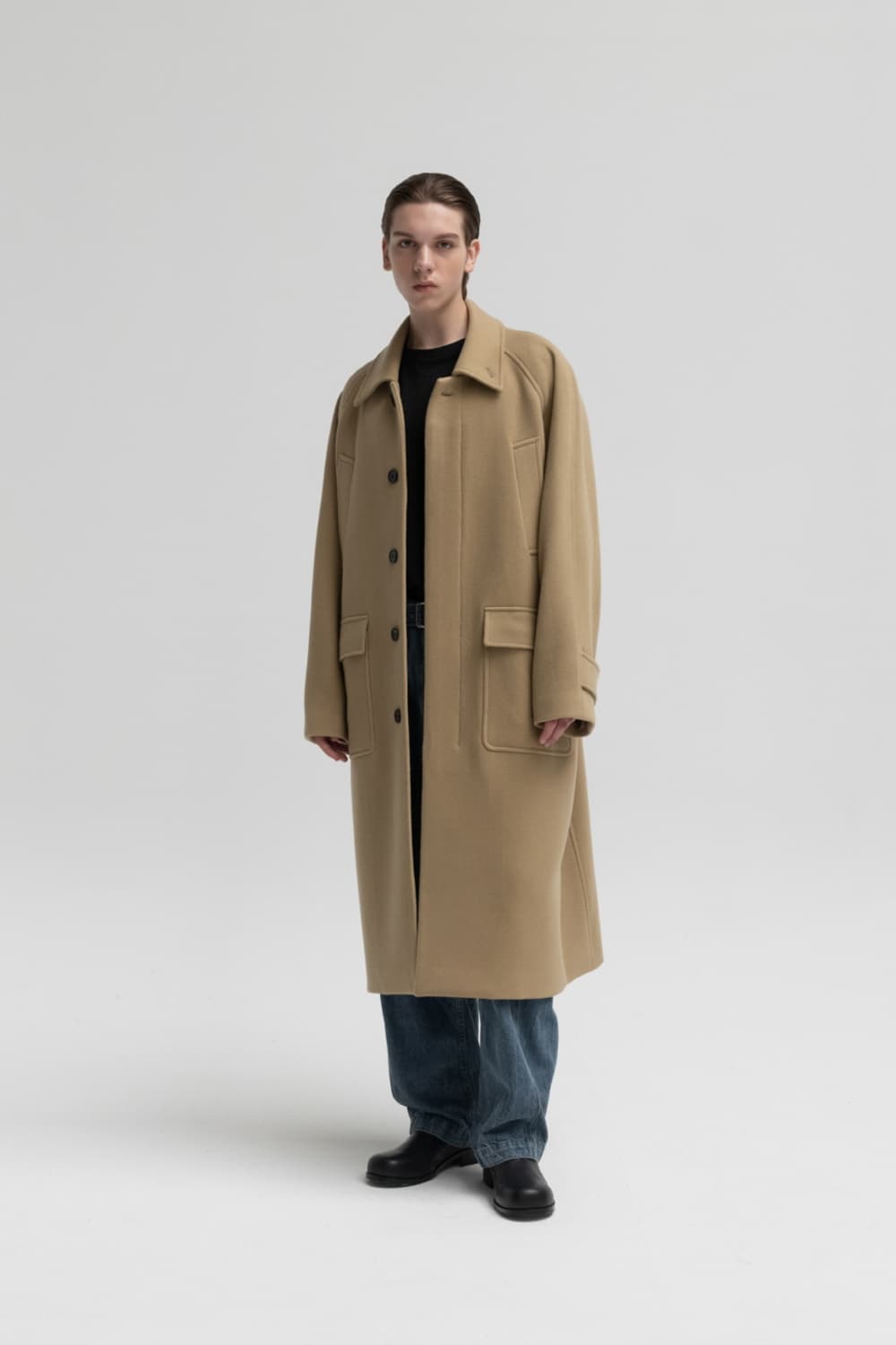 인사일런스 오버사이즈 발마칸 코트 BEIGE 상품이미지1