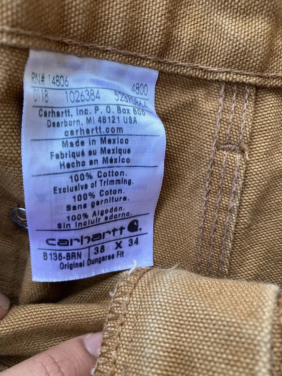 칼하트 더블니 B136 (38X34) 상품이미지4