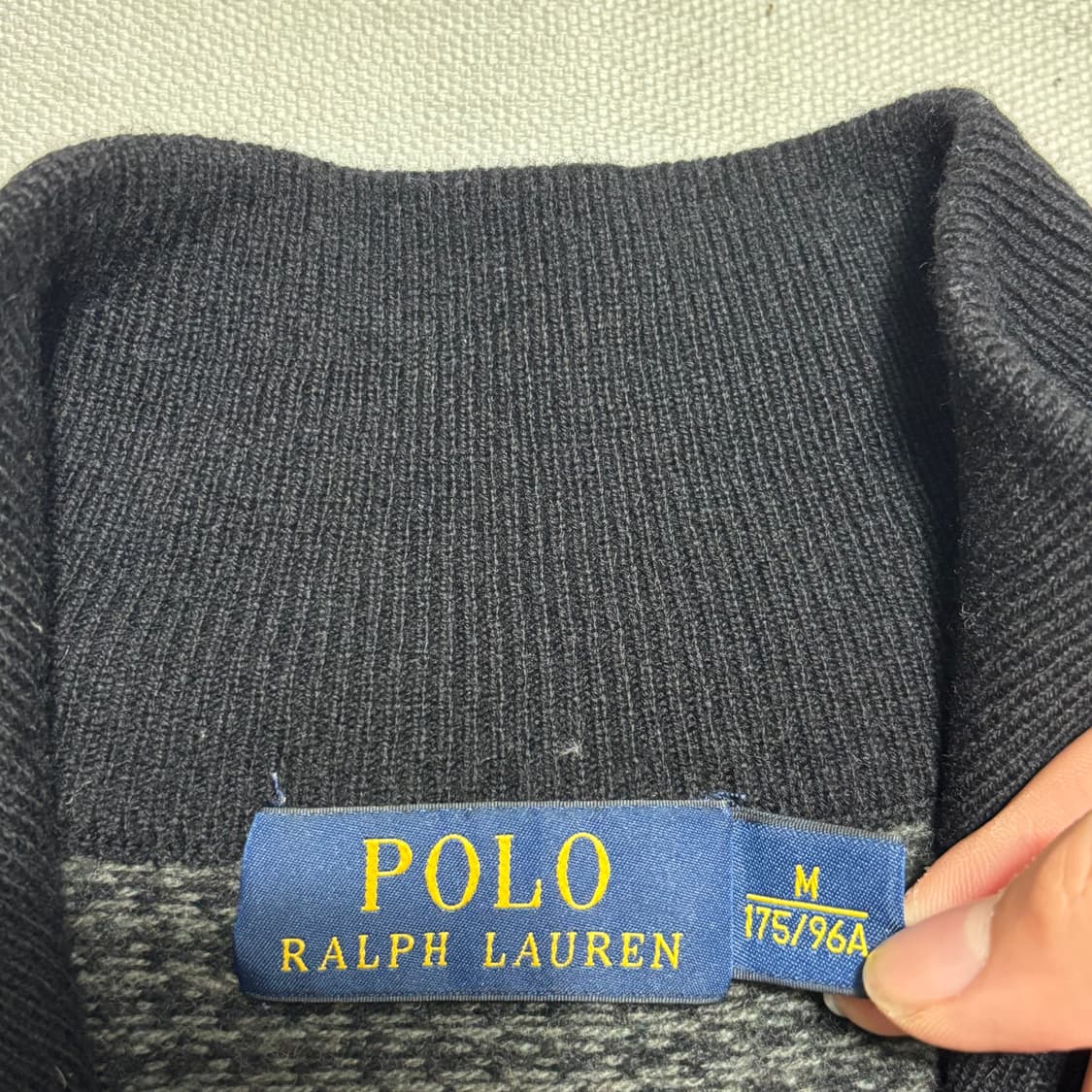 폴로랄프로렌 체크 반집업 니트 상품이미지4