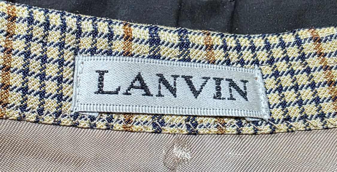 랑방(LANVIN) 정품 글렌체크 실크 블레이져 100 상품이미지4
