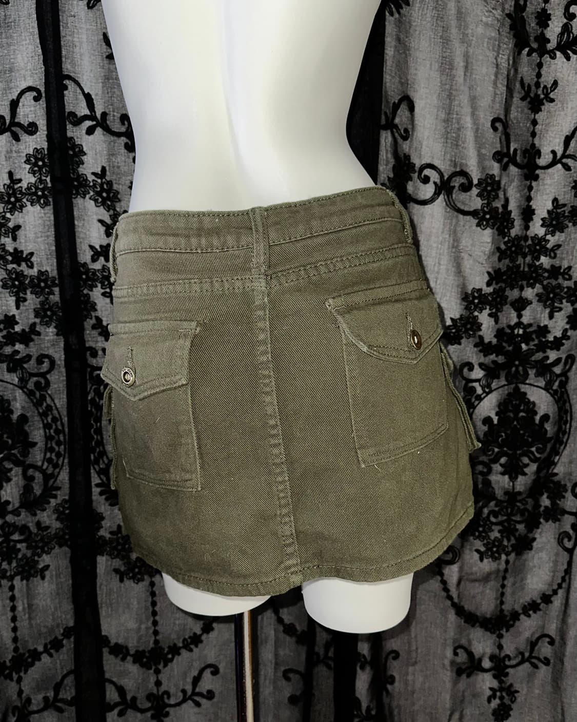 Khaki y2k skirt 상품이미지3
