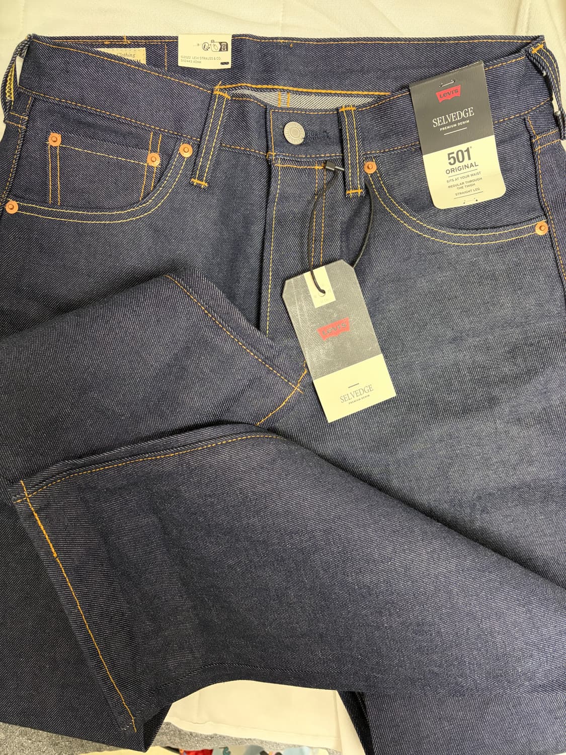 리바이스 501 허드슨 리지드 데님 30x30 셀비지 데님 판매합니다 상품이미지3