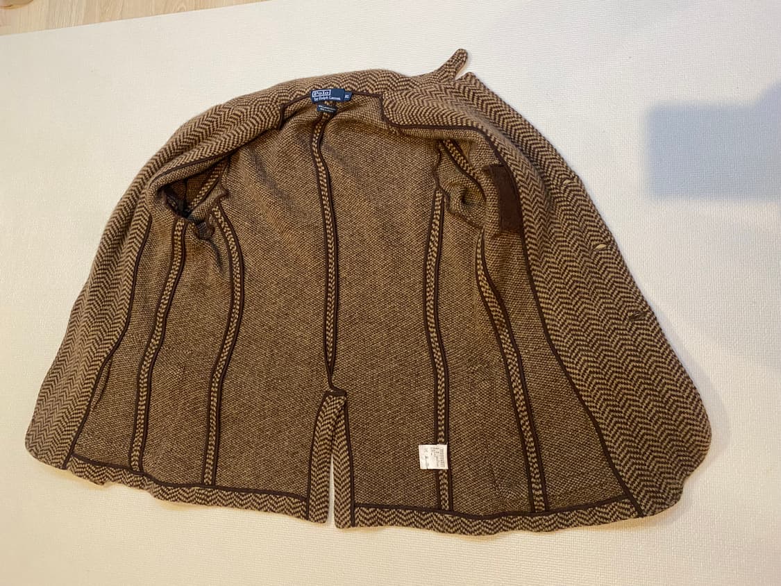 폴로 랄프로렌 울+알파카 헤링본 니트 블레이져 자켓 XL 상품이미지4