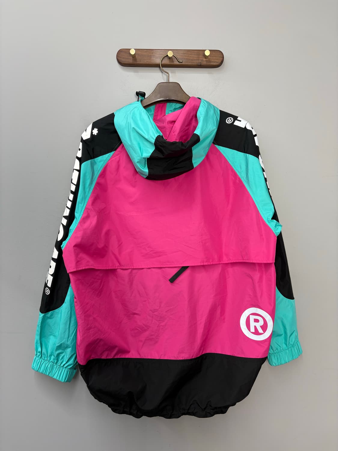 베이프 ss20 컬러블록 포켓터블 나일론 윈드브레이커 핑크자켓 A3205 상품이미지7