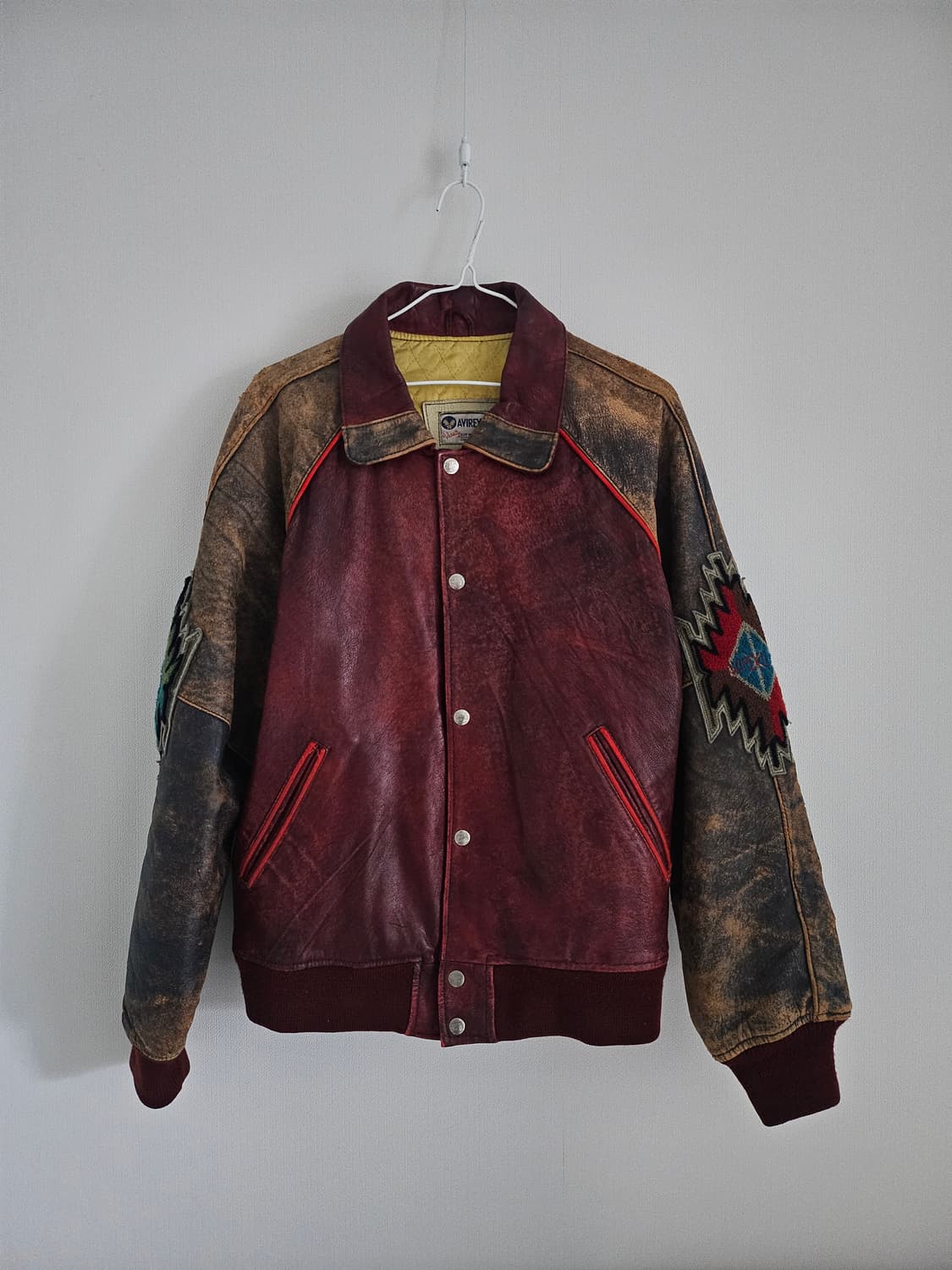 올드 아비렉스 Avirex 홀 레더 바시티
 상품이미지1