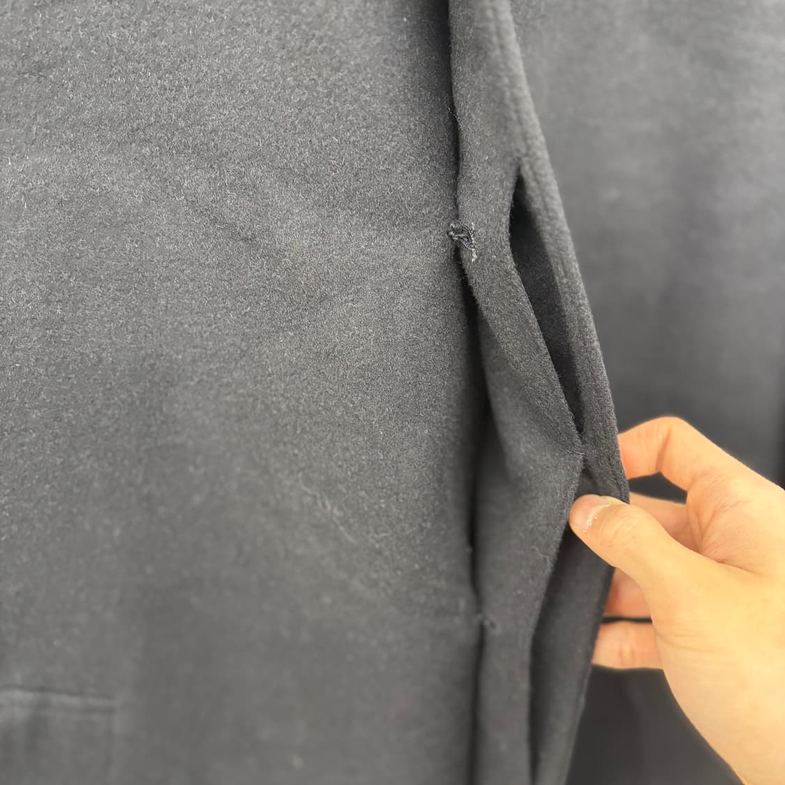 빈티지 캐시미어 100% 블랙 롱 코트 남/M 상품이미지3