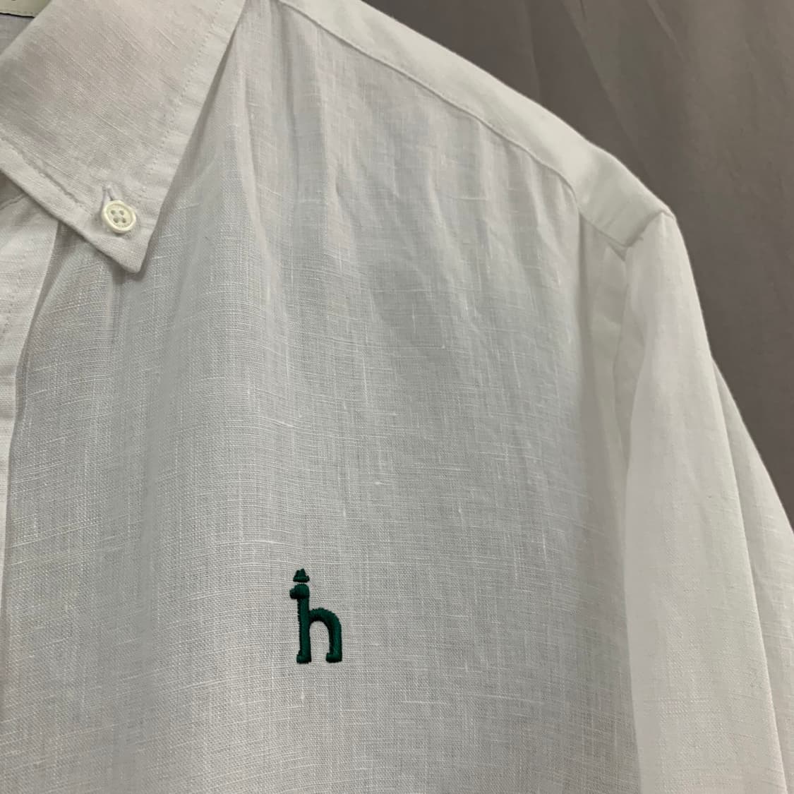 L 헤지스 화이트 린넨 셔츠 남방 상품이미지4