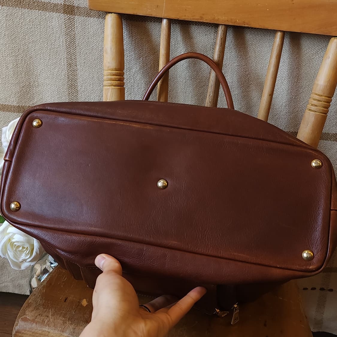 90s 롱샴 브라운레더 닥터백 핸드백 상품이미지9