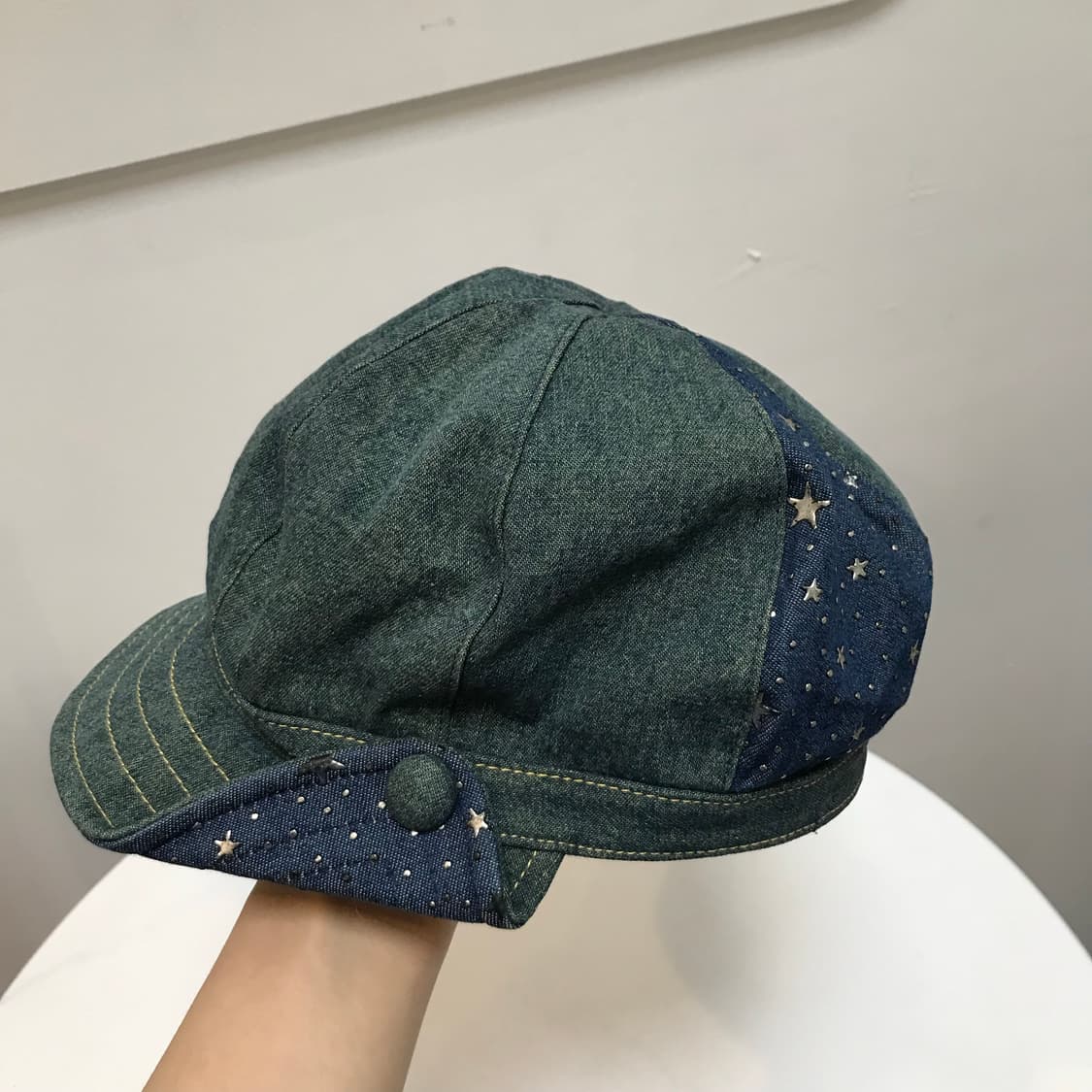 JPN  Vintage 갸루 모리 Y2k 데님 별 캡모자 상품이미지5