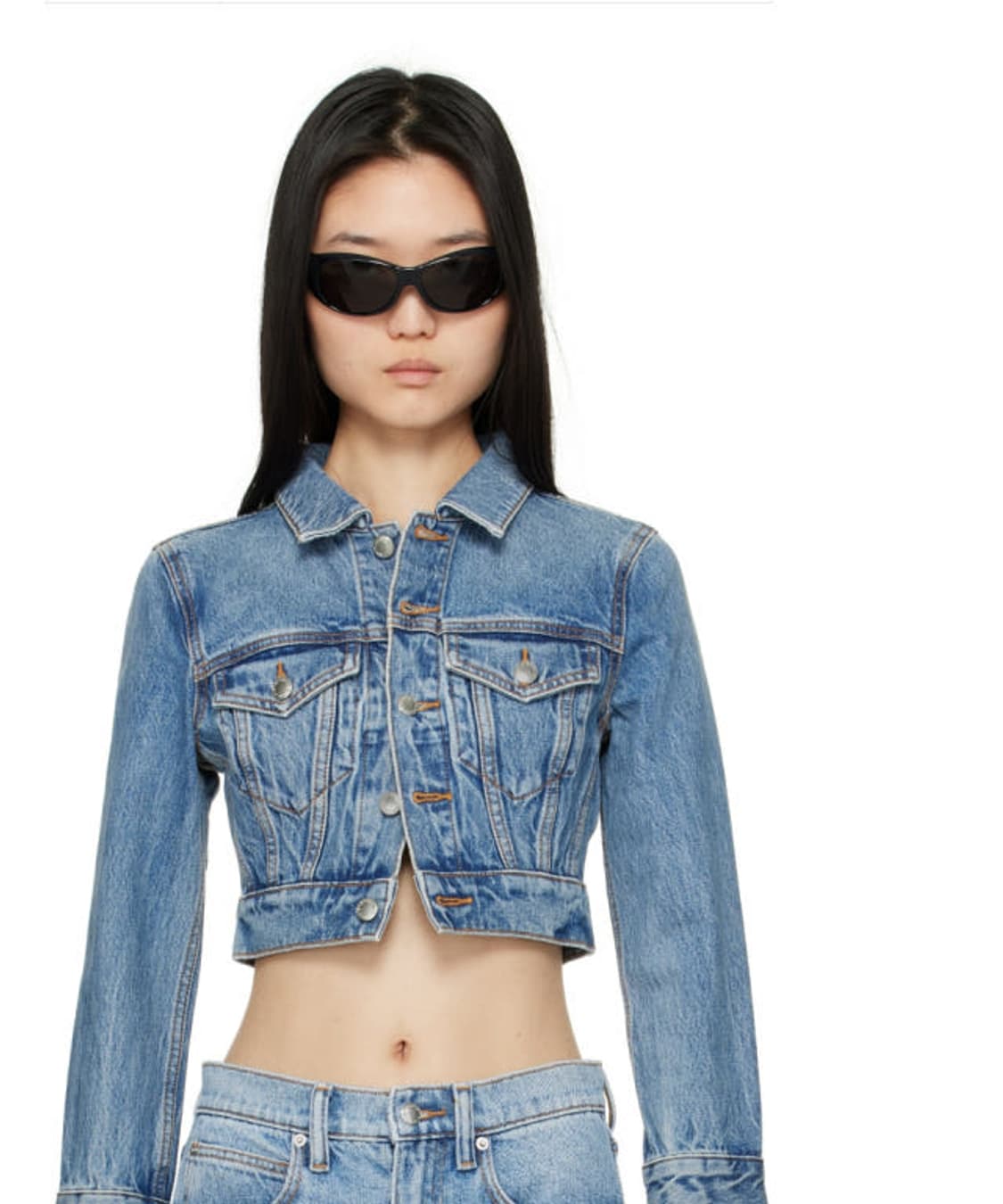 알렉산더왕 블루 트러커 크롭 데님 재킷 상품이미지1