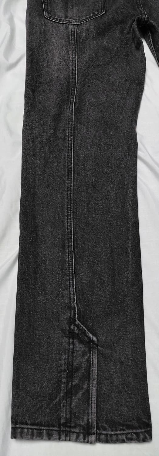 [48] 메종 미네드 센터 프레스 스냅 슬릿 데님 (흑청) 상품이미지9