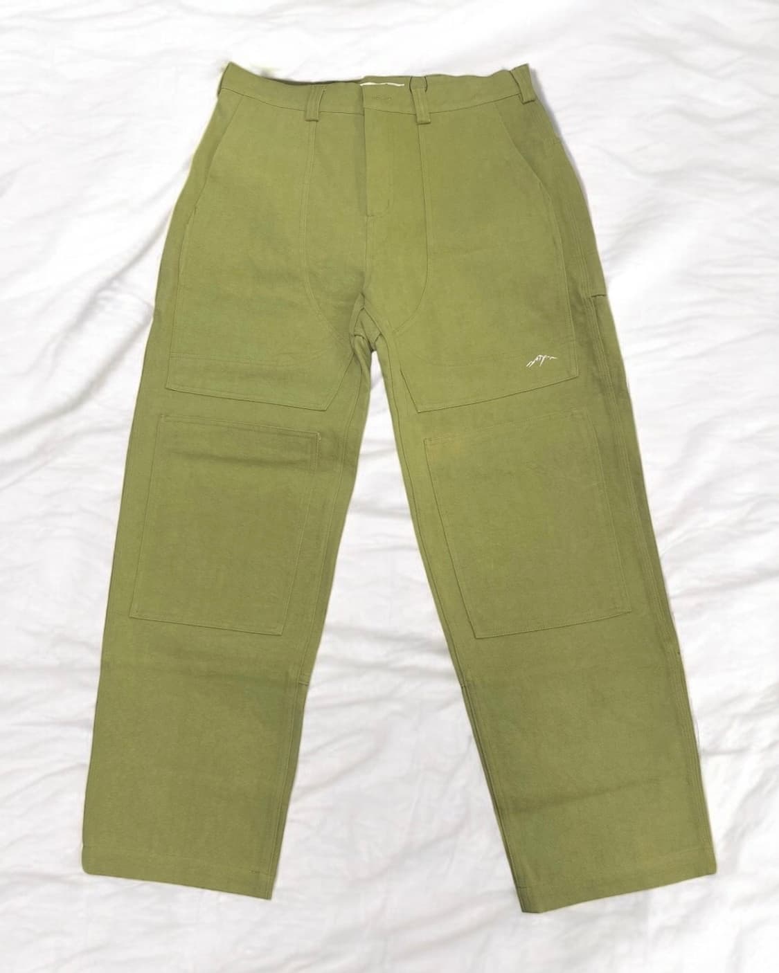 남성) 콜드웜 백포켓 포인트 카키 코튼 팬츠 상품이미지1