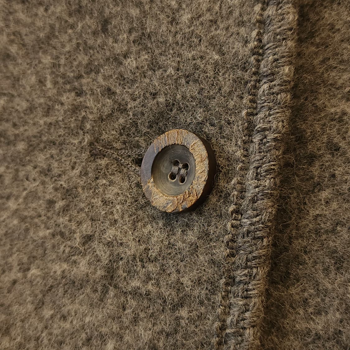 90s 기스바인 프렌치 울 니트 코트 오스트리아 티롤 코트 헤비울 컨트리 상품이미지8