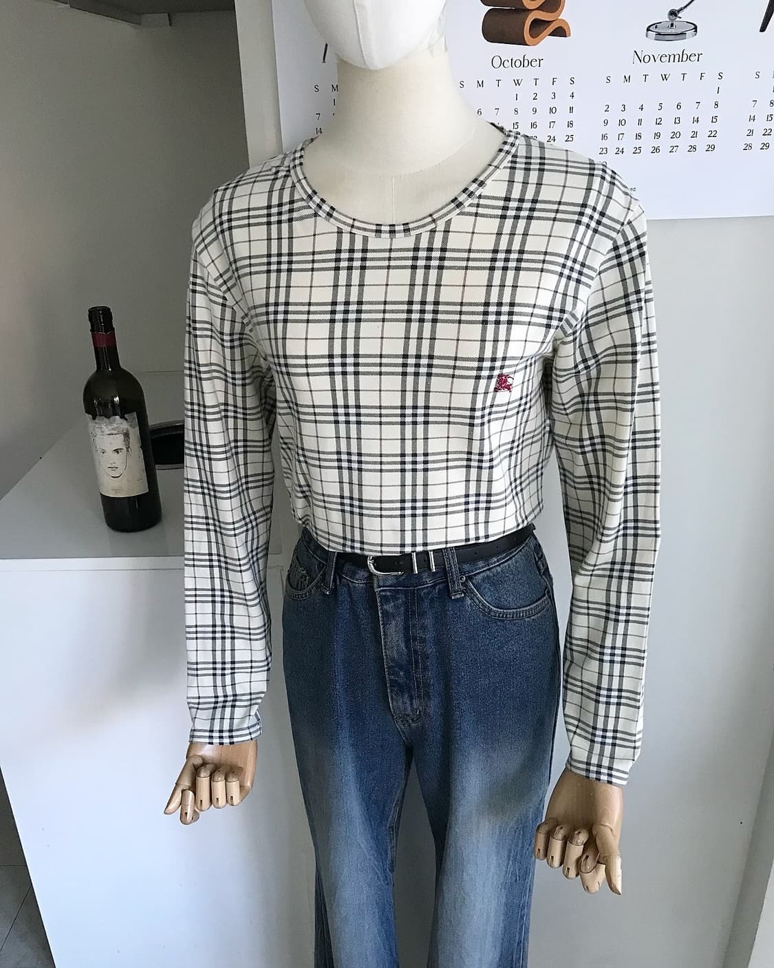 버버리 로고 노바체크 긴팔티 상품이미지9