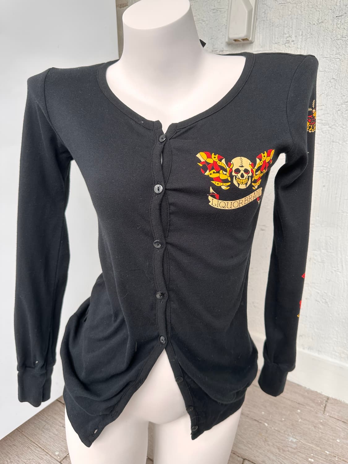 liquor brand skull punk cardigan 상품이미지2