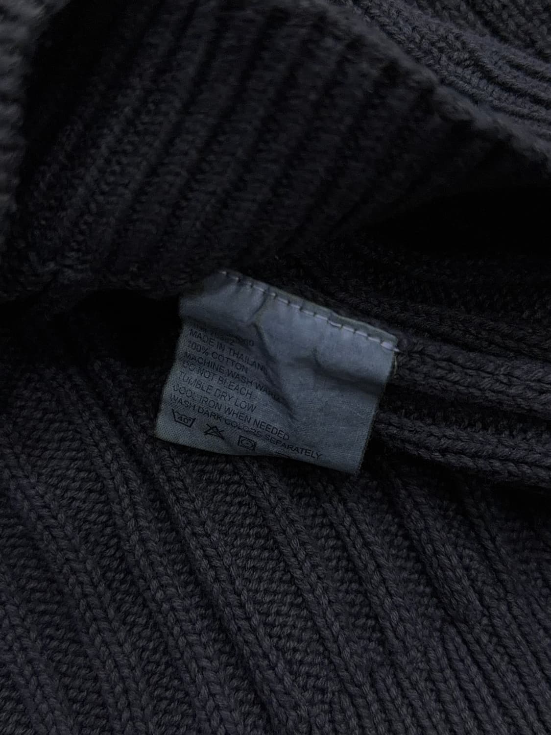 팀버랜드 자수 로고 코튼 니트 스웨터 올리브 그레이 M 상품이미지6