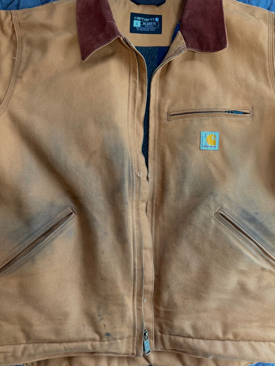 정품 칼하트US 디트로이트 자켓 된장맛(L)OJ3828 상품이미지9