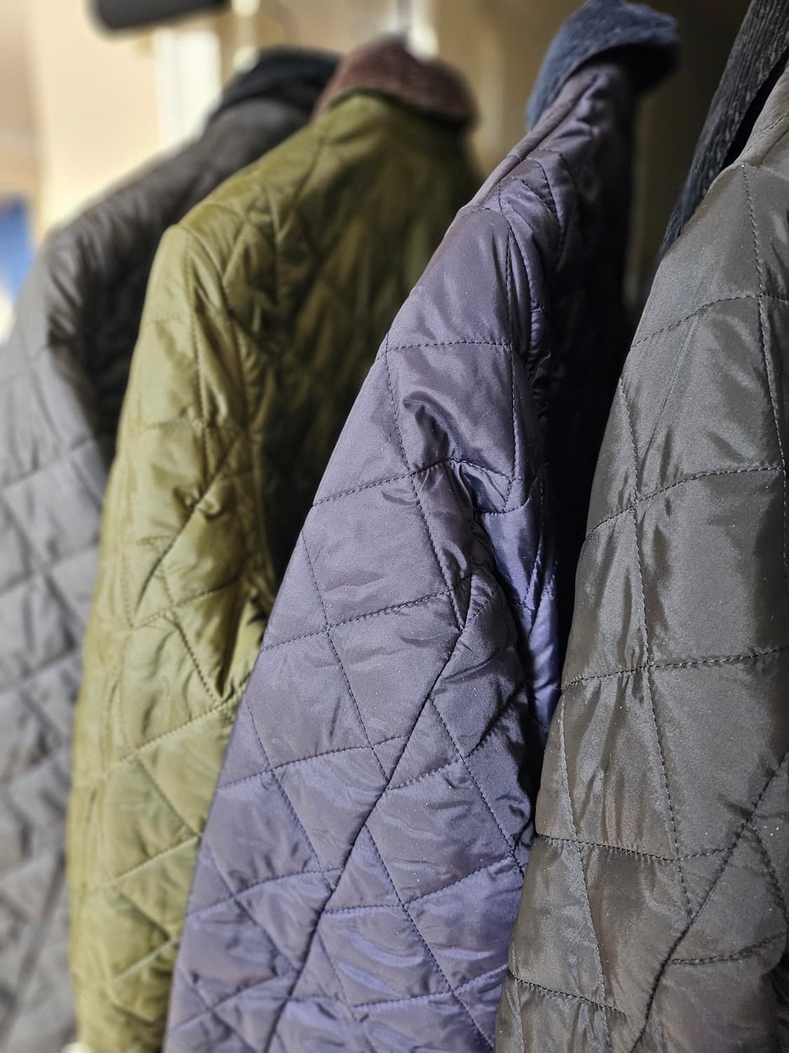 (M)바버 퀄팅 자켓 올리브 상품이미지5