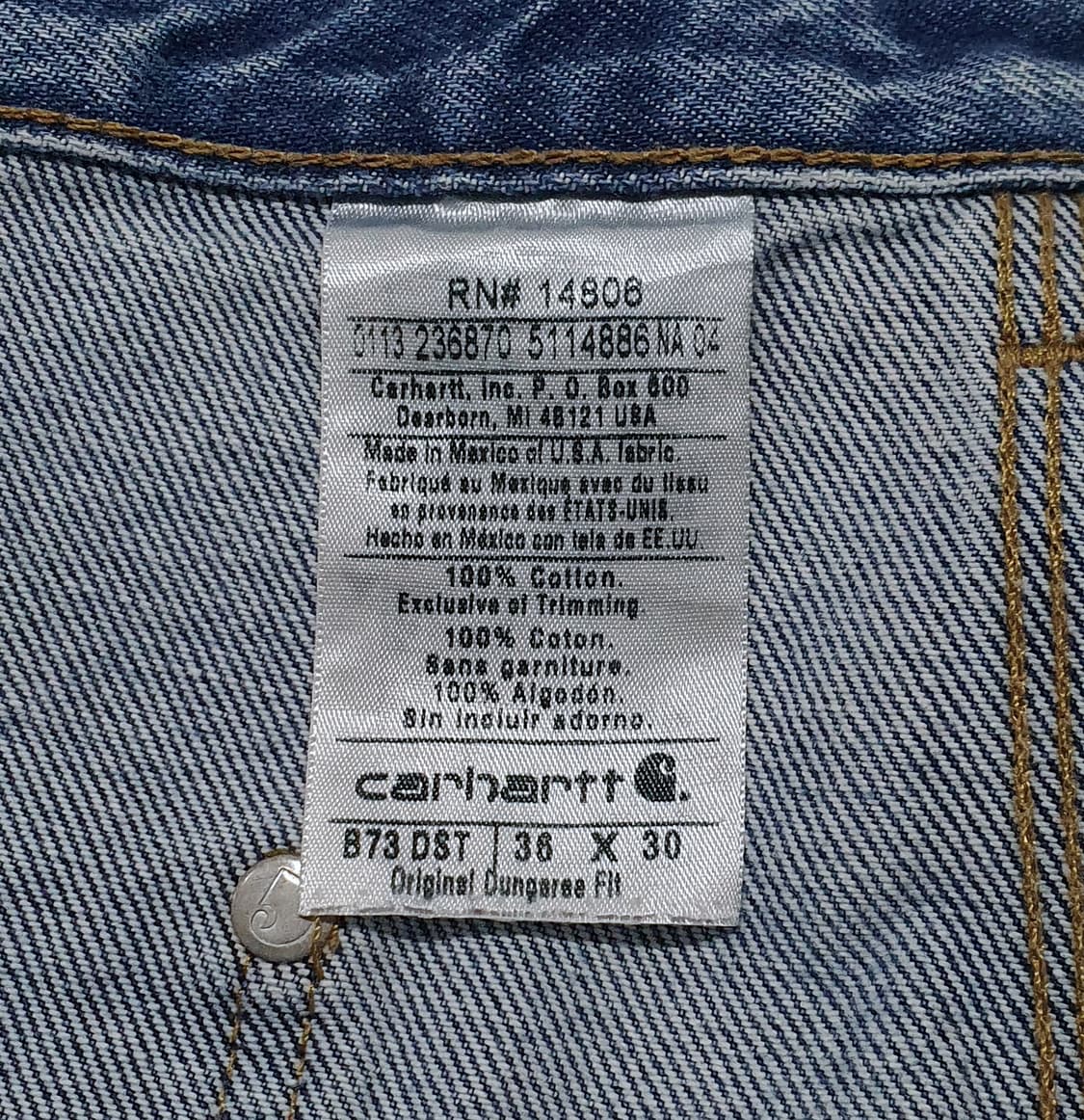 칼하트 더블니 데님 B73 굿 페이딩 36 (34~35) 덩가리 핏 상품이미지8