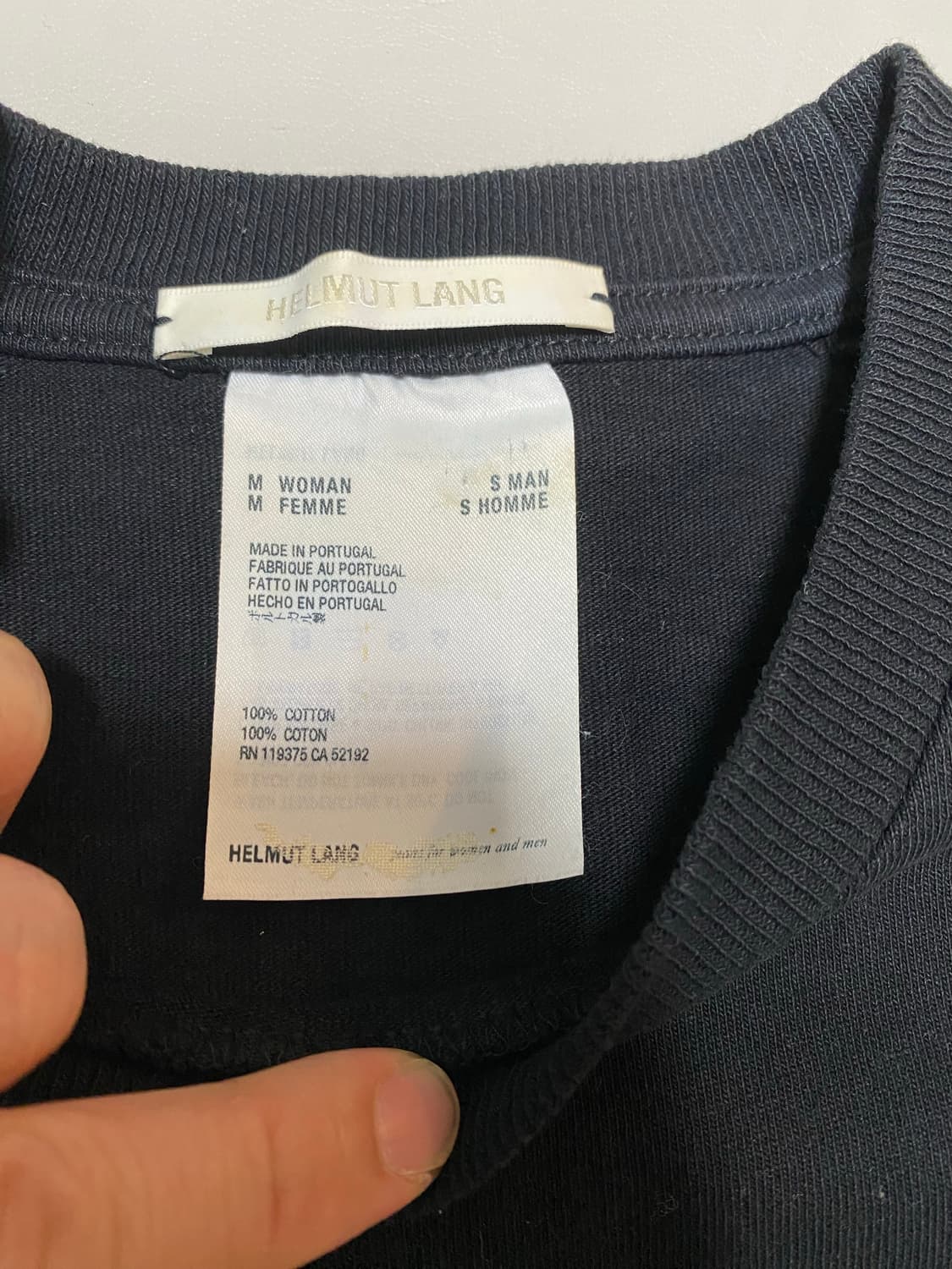 헬무트랭 블랙 로고 반팔티 M 상품이미지3