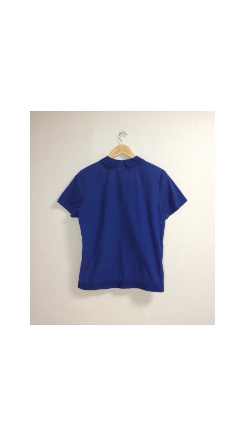 Ne-net 네넷냐 블루 프릴 라운드 반팔 블라우스 상품이미지3