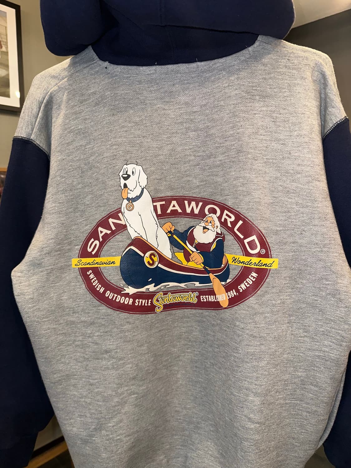 90‘s Santa World logo print hood zip-up 상품이미지10