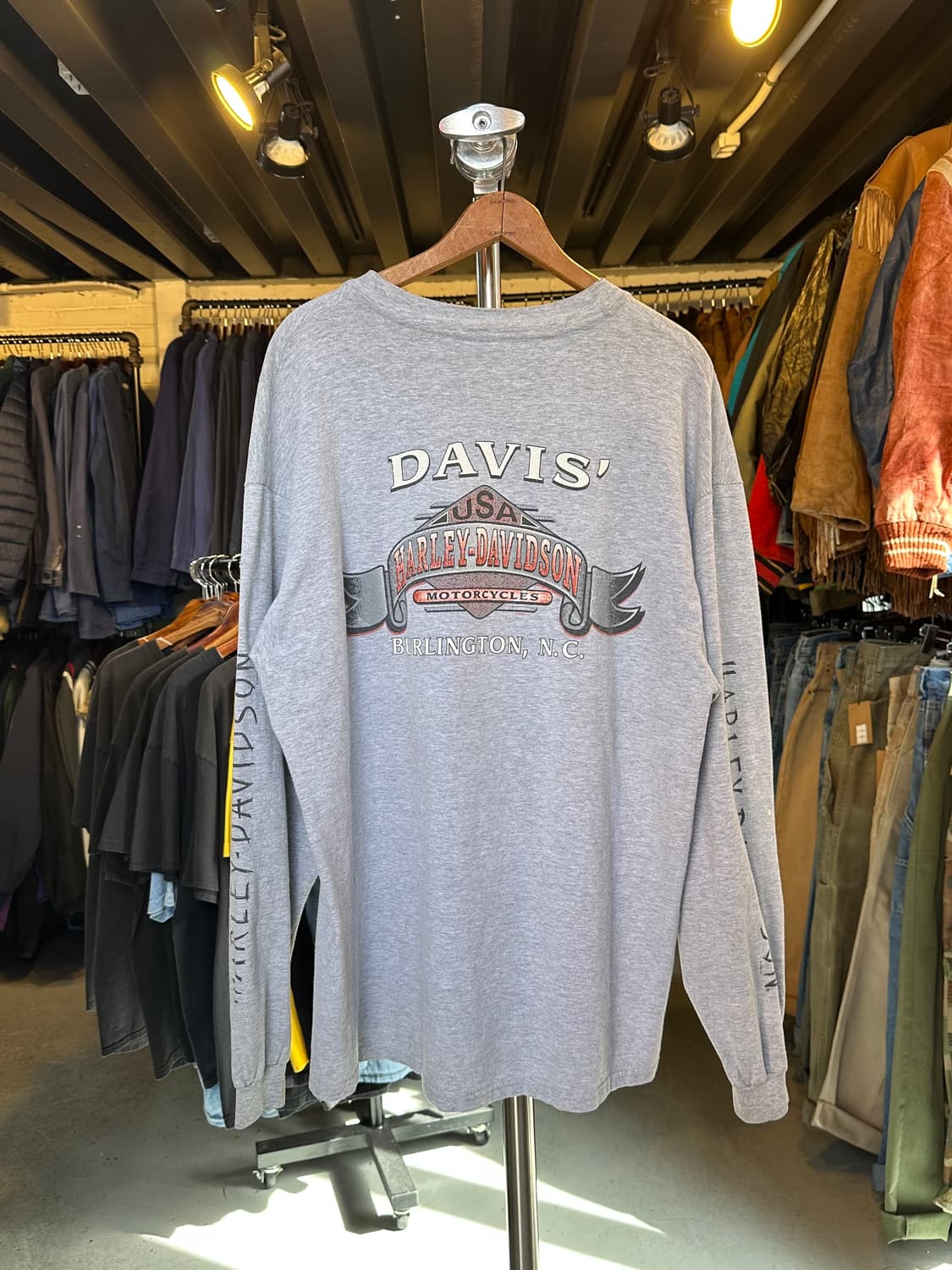 90s 할리데이비슨 프린팅 롱슬리브 티셔츠 made in usa 상품이미지2