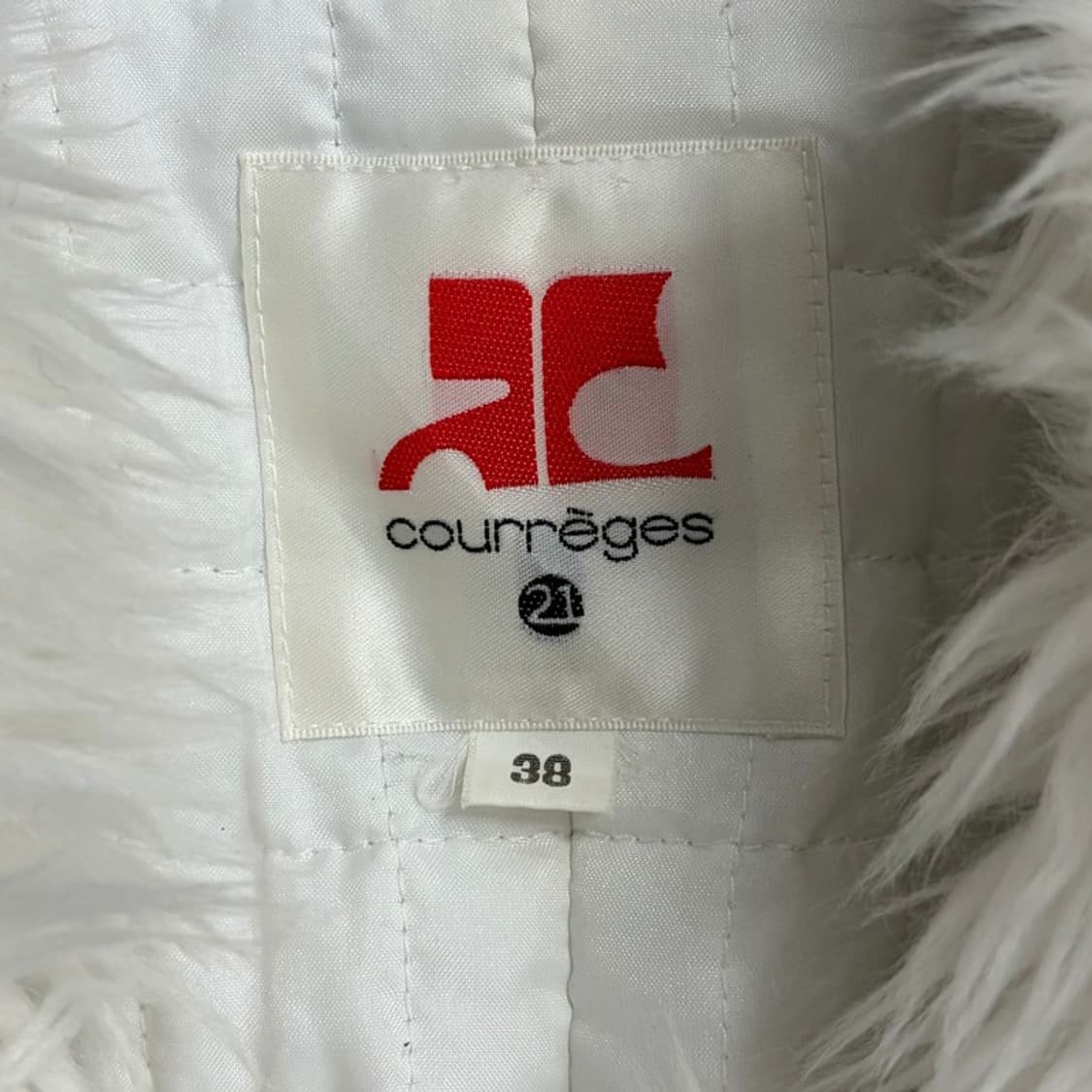 꾸레쥬 화이트 퍼 카라 자켓 v1795 상품이미지6