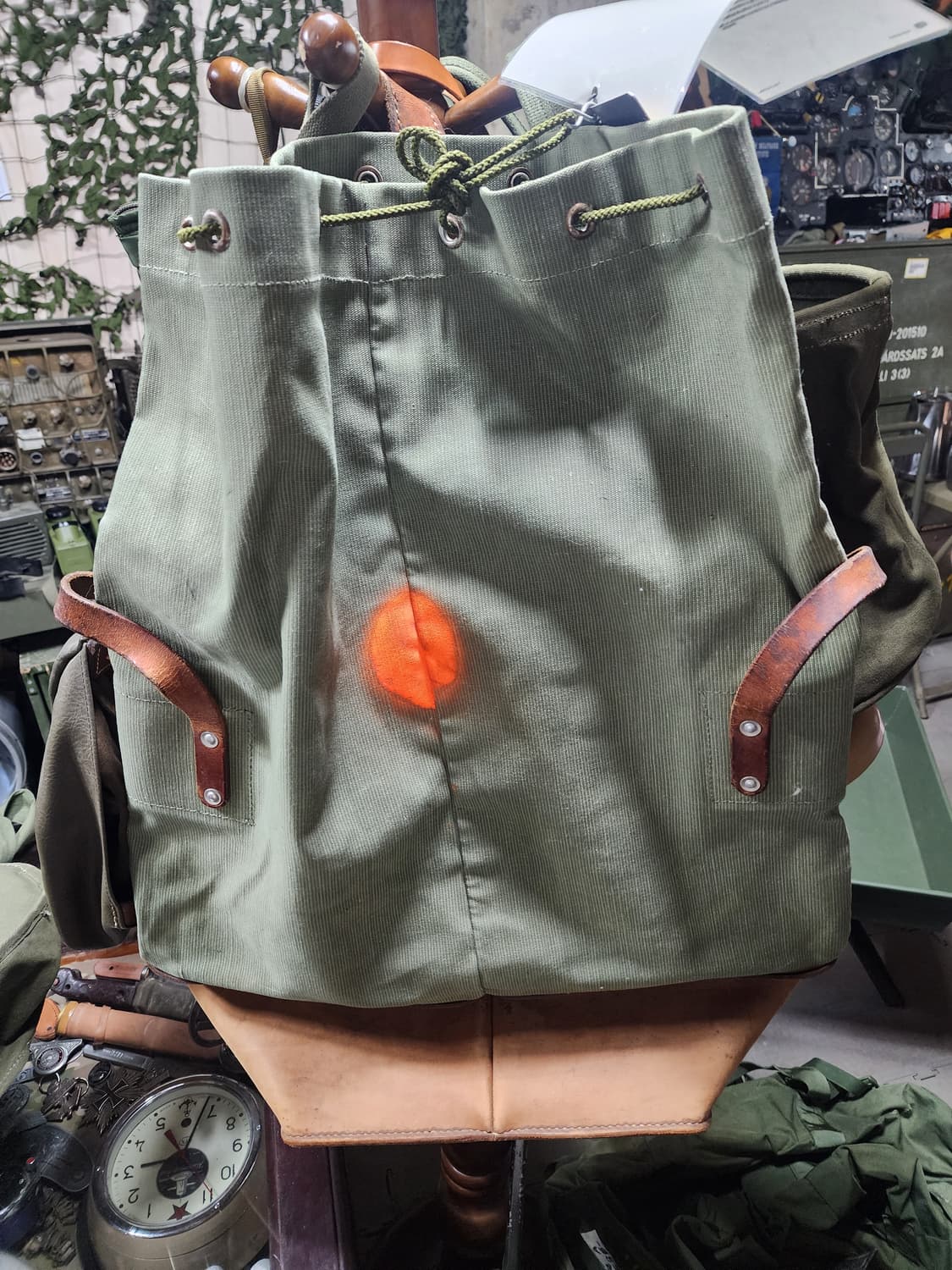 스위스군 캔버스 가죽 더블백 상품이미지4