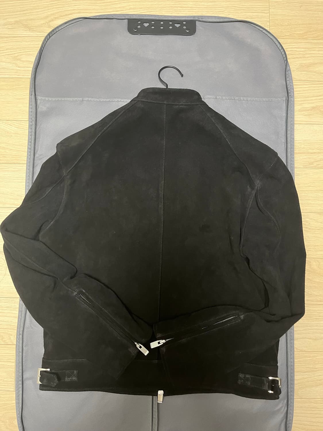 토니웩 스웨이드 레이서 자켓 블랙 M 상품이미지4