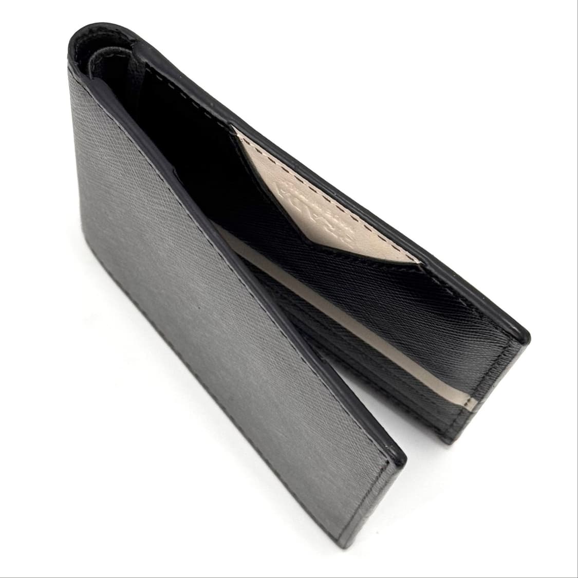 프라다 삼각로고 사피아노 반지갑 그레이 상품이미지8