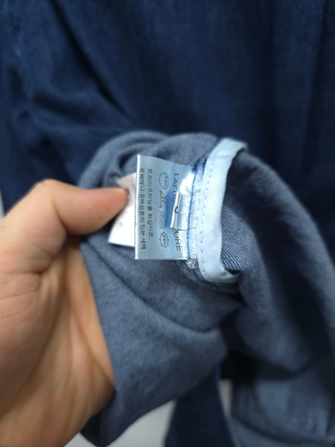 라퍼지스토어 여성 딥블루 데님 셔츠 (S) 상품이미지10